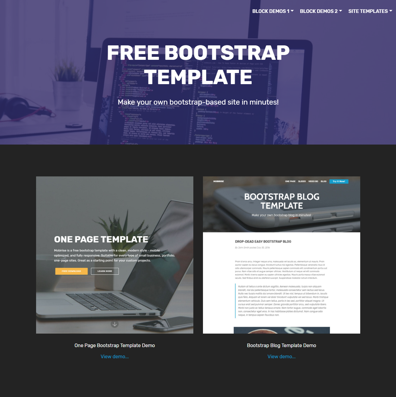 Awesome Bootstrap Templates Free Download