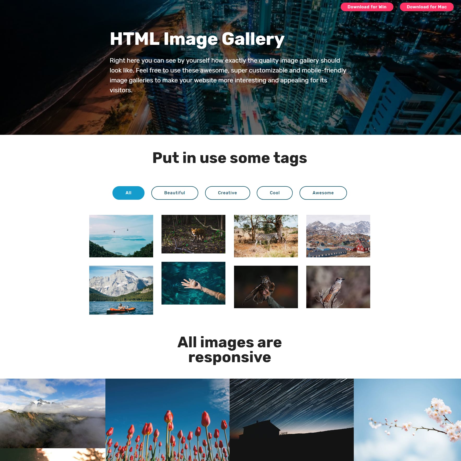 Responsive Bootstrap Image Gallery