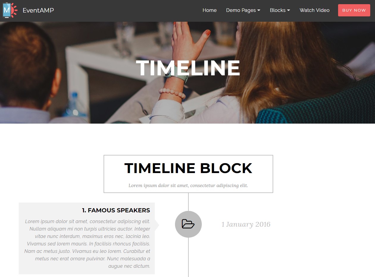 EventAMP HTML Timeline Templates