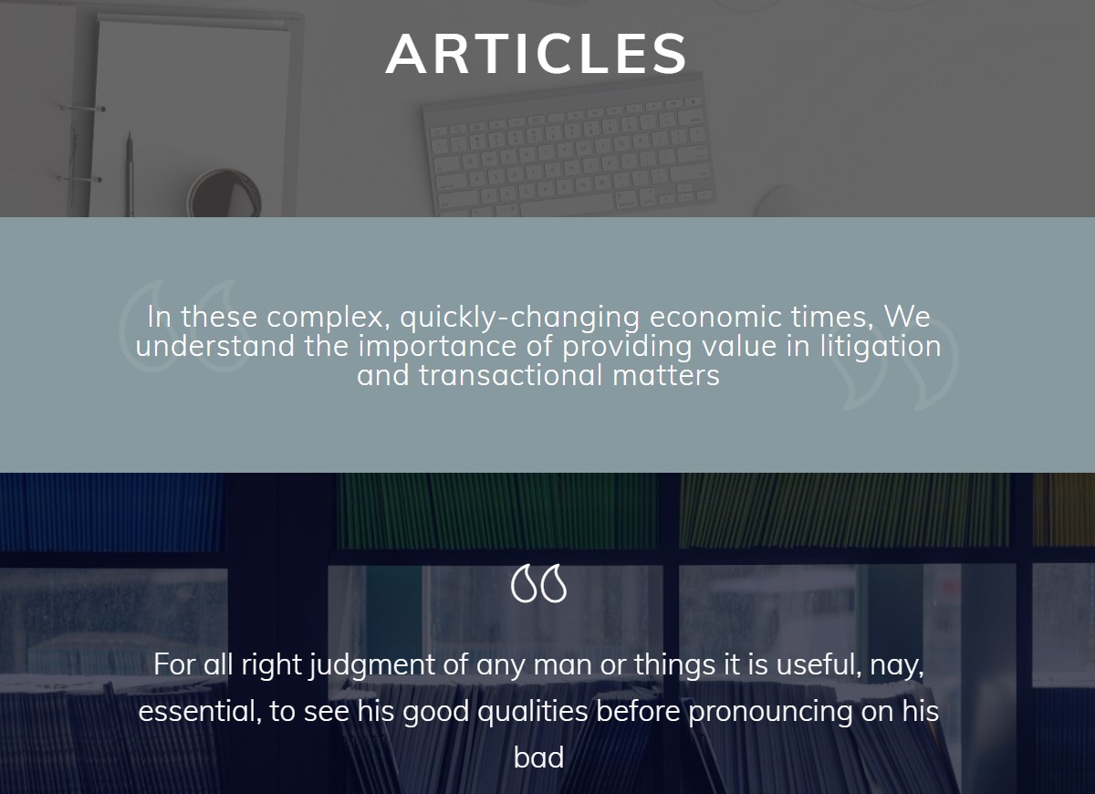 Articles Web Template