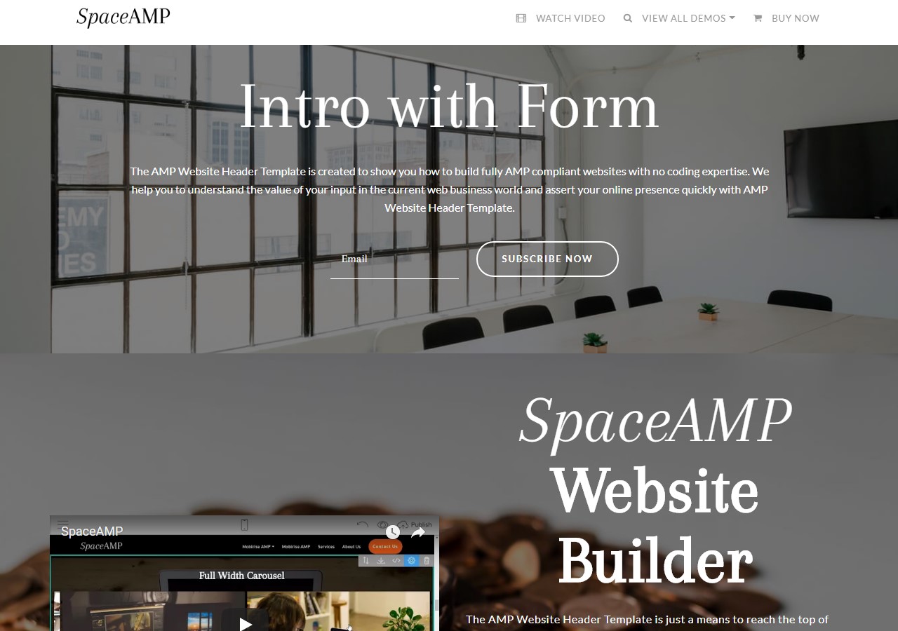 AMP Website Header Template