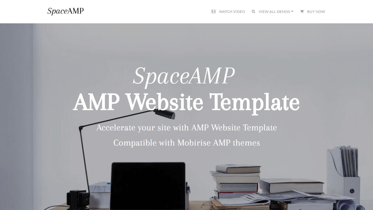 AMP Website Template - Space AMP