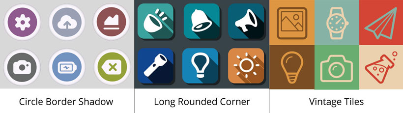 circle border shadow icon, long rounded corner icons, vintage tiles mac icon maker