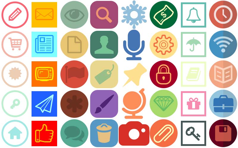 flat ui design icons