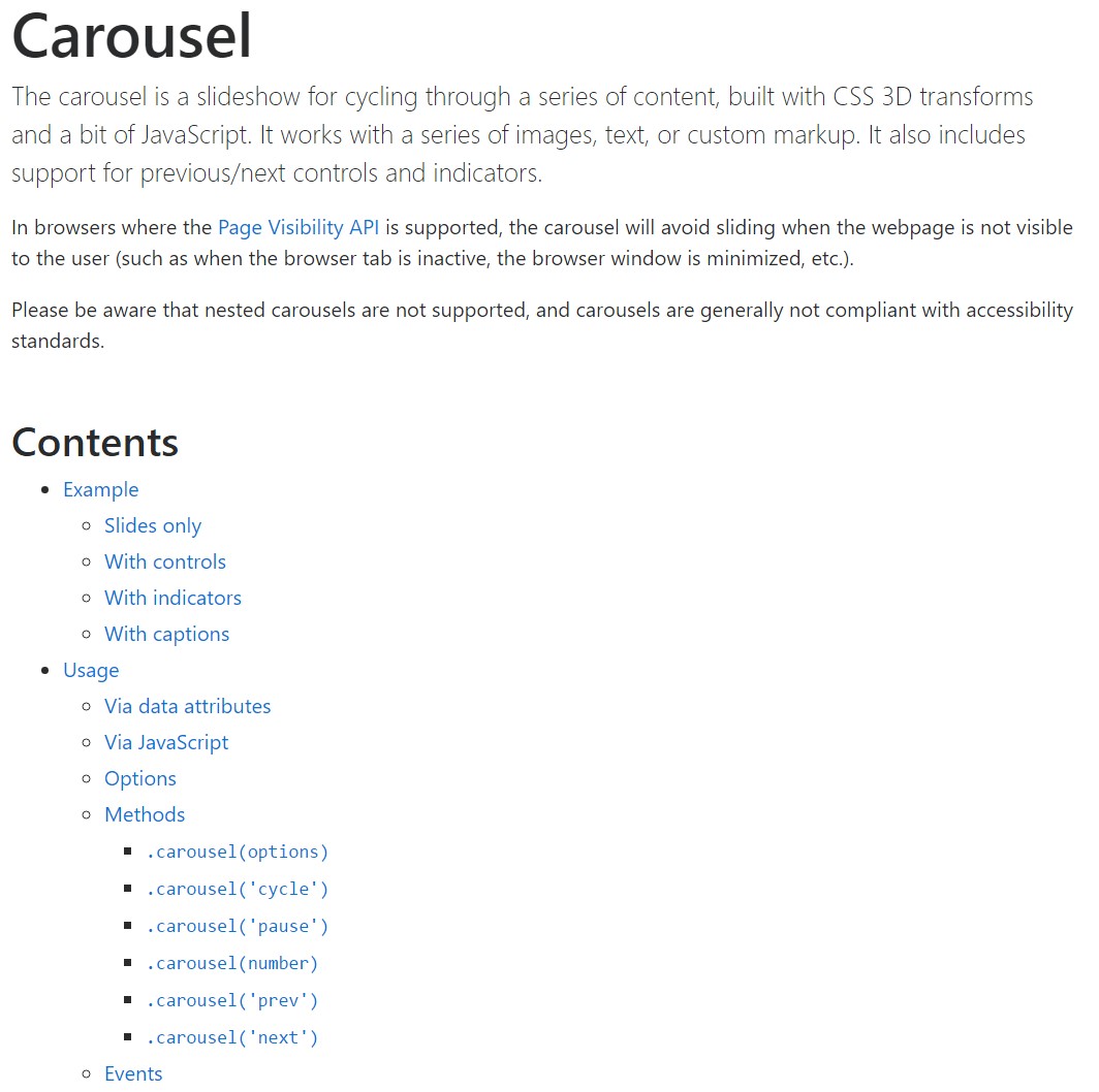 Bootstrap carousel  approved  documents
