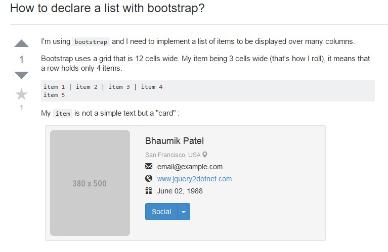 Bootstrap list  trouble