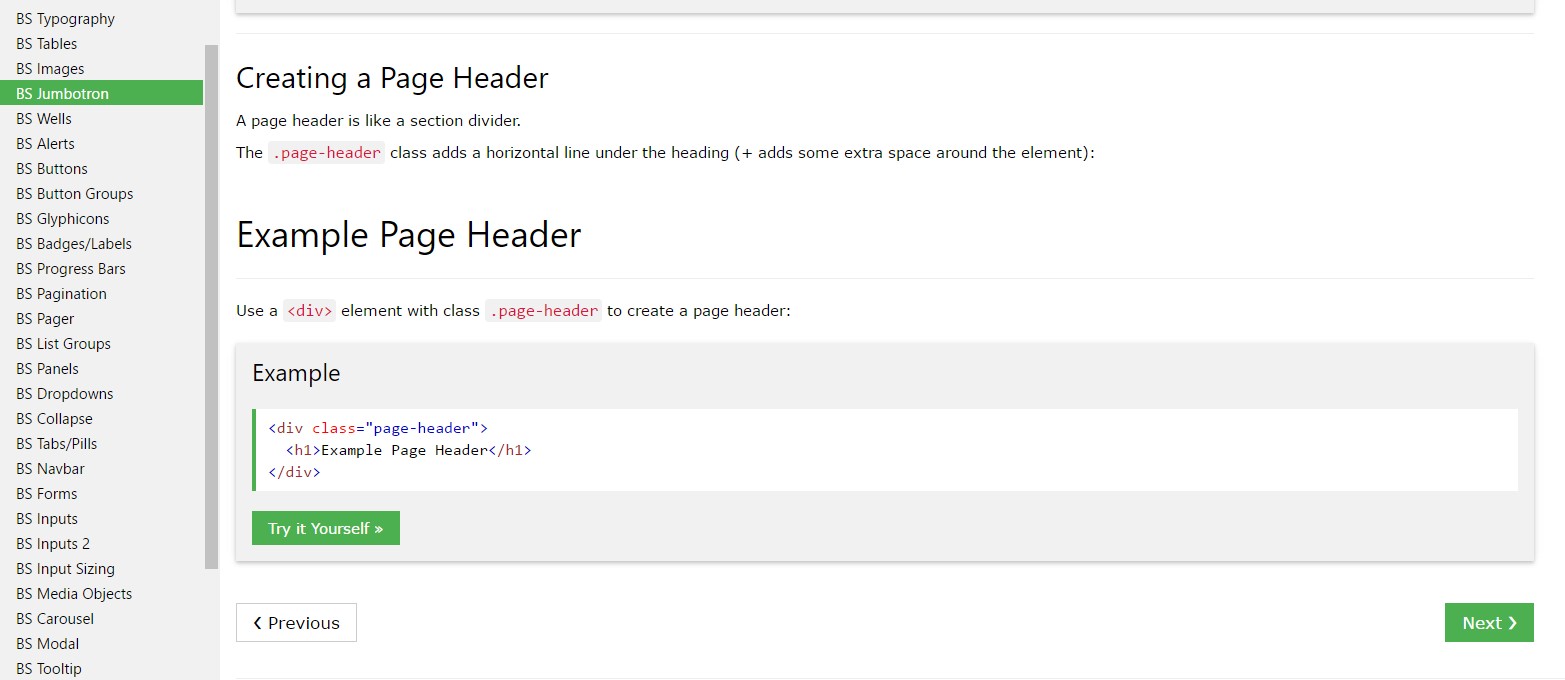 Bootstrap Header  article