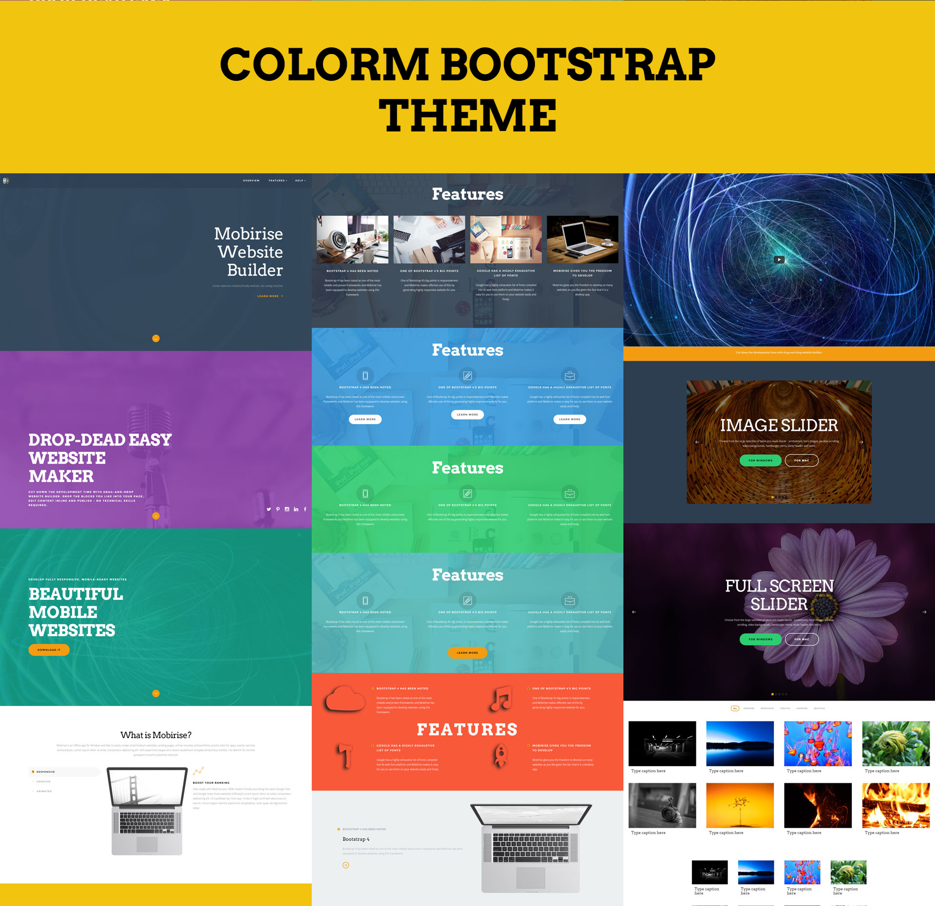HTML Bootstrap ColorM Templates