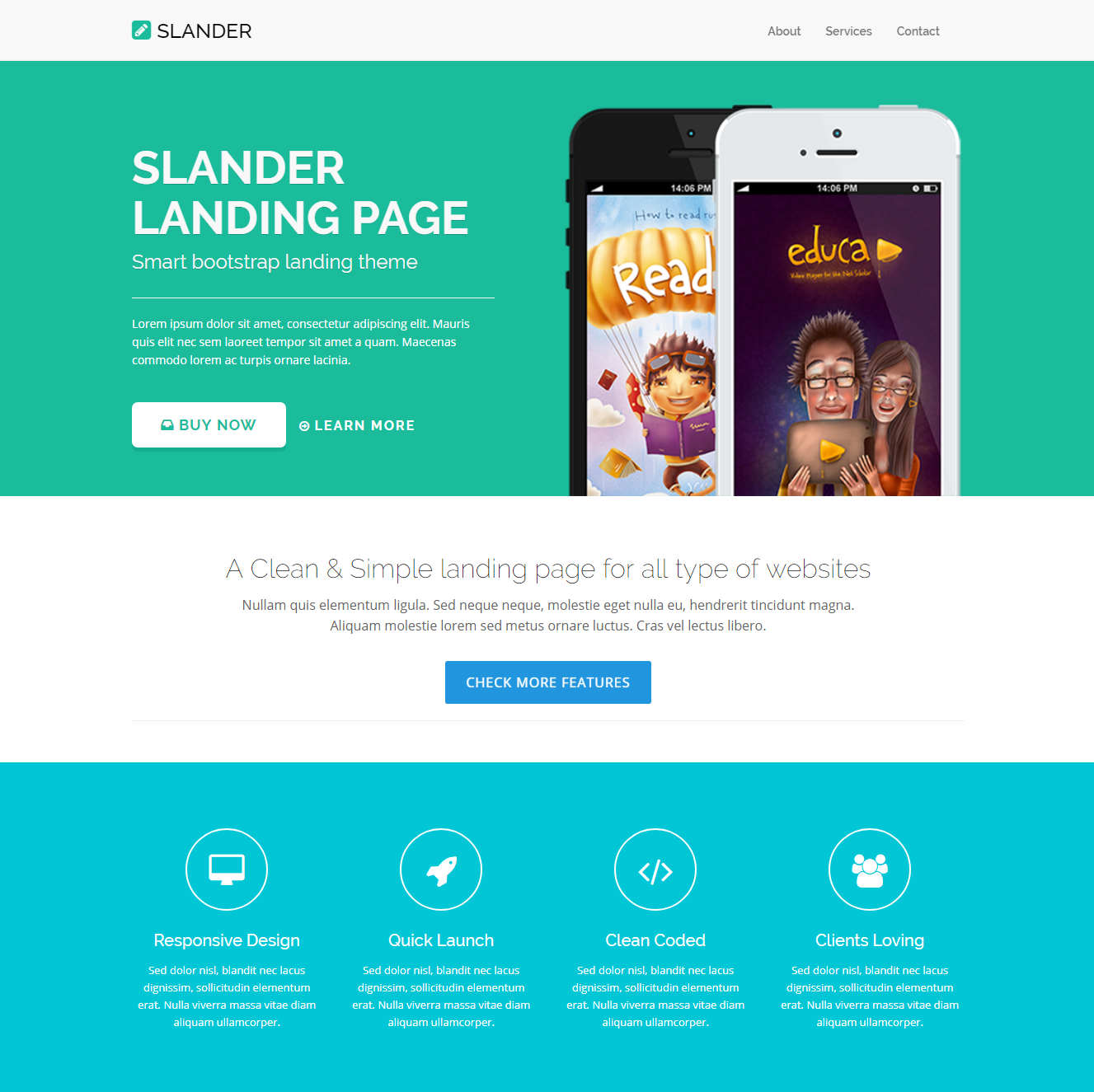 Free Download Bootstrap Slander Themes