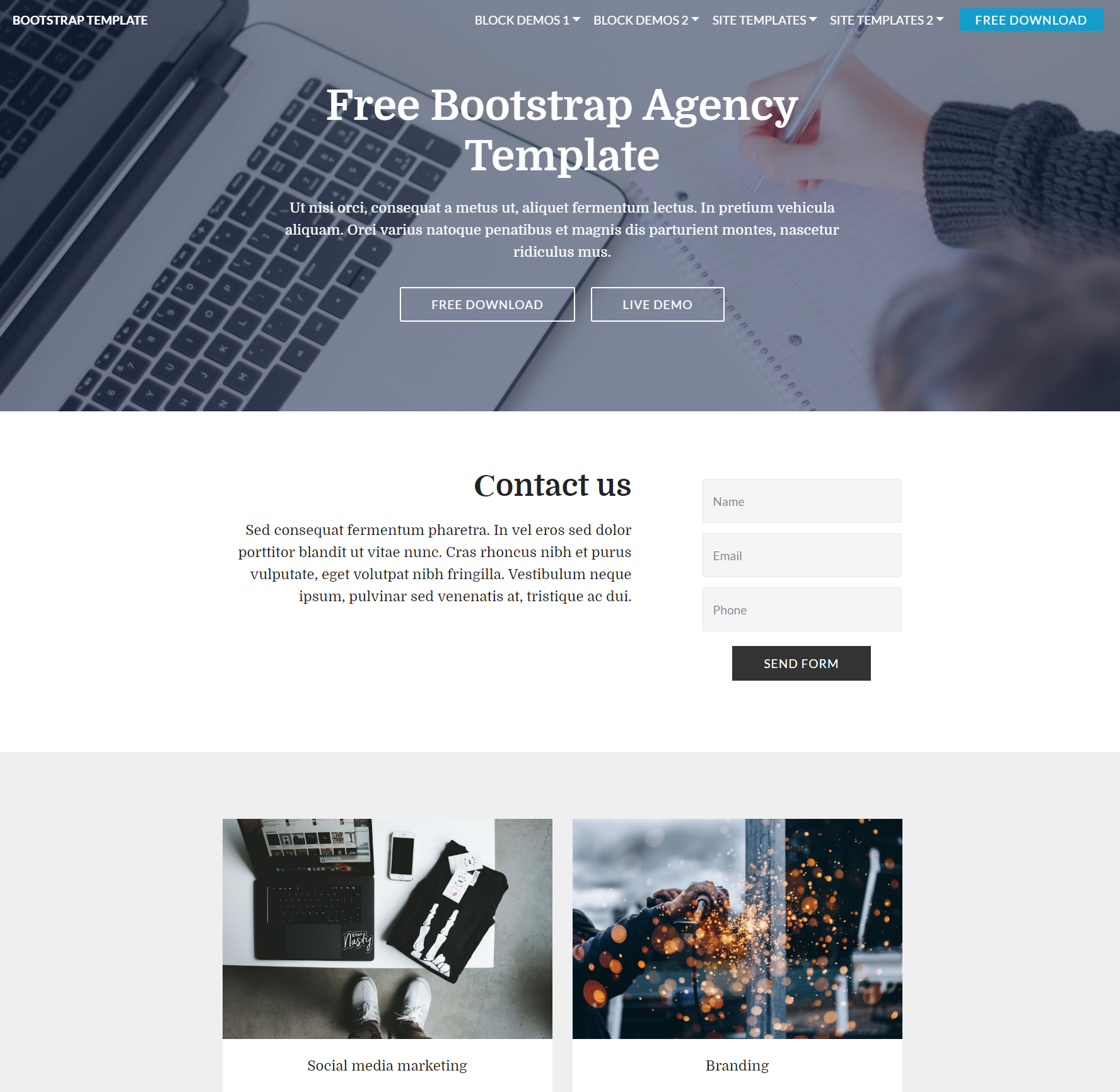 HTML Bootstrap Agency Themes