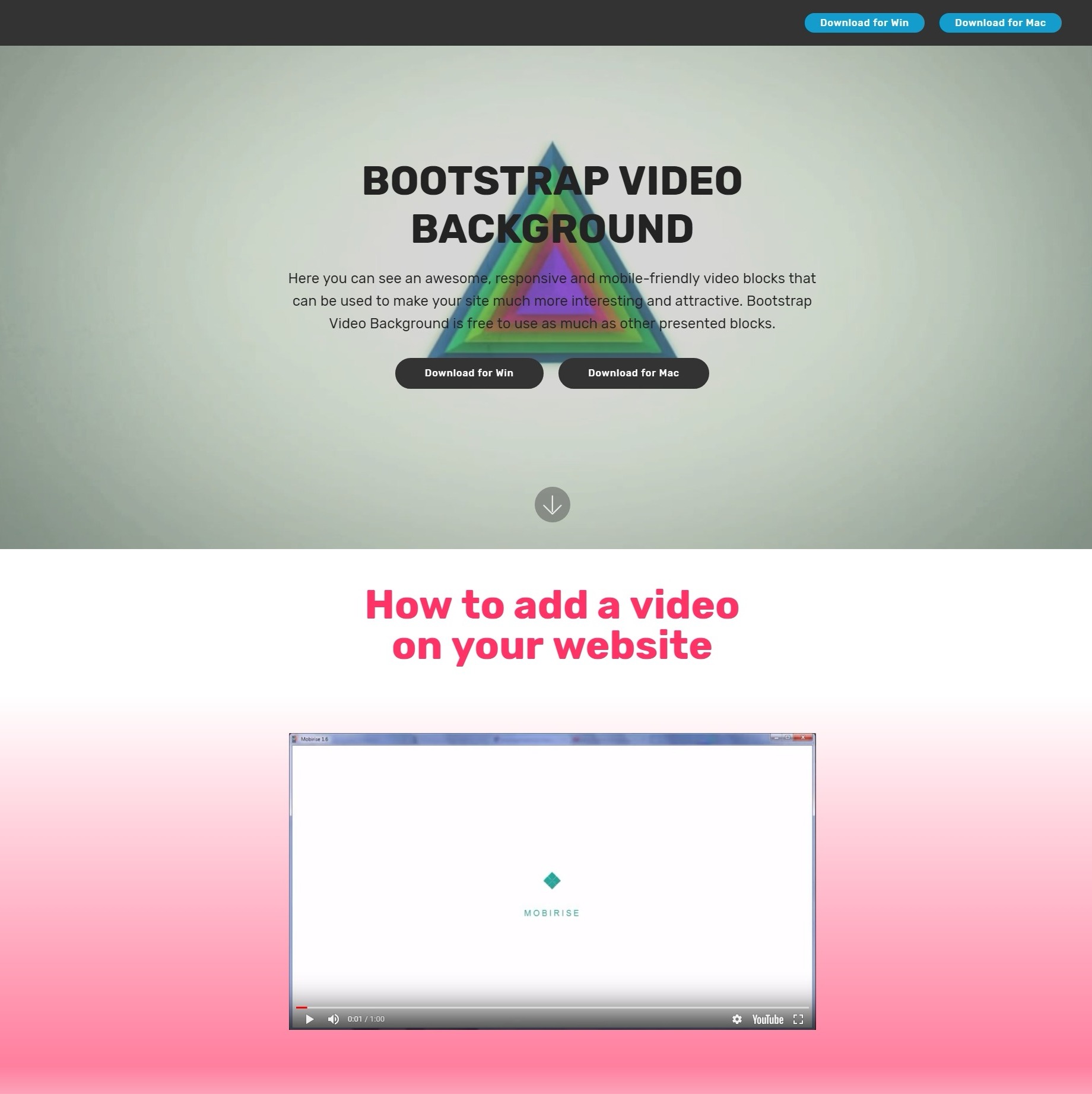 Nền video modal Bootstrap CSS3 là một lựa chọn tuyệt vời cho những ai đang tìm kiếm các chức năng tương tác mới mẻ. Hình ảnh liên quan đến từ khóa này sẽ cho bạn thấy cách sử dụng nền video modal Bootstrap CSS3 để tạo ra những trang web tuyệt đẹp và nâng cao tính tương tác của người dùng. Đặc biệt, ví dụ thanh điều hướng sẽ giúp bạn tạo ra một trang web chuyên nghiệp và trực quan.