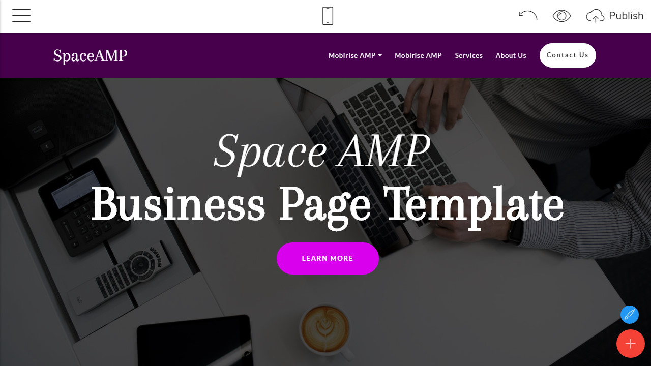 AMP Website Builder - free html templates