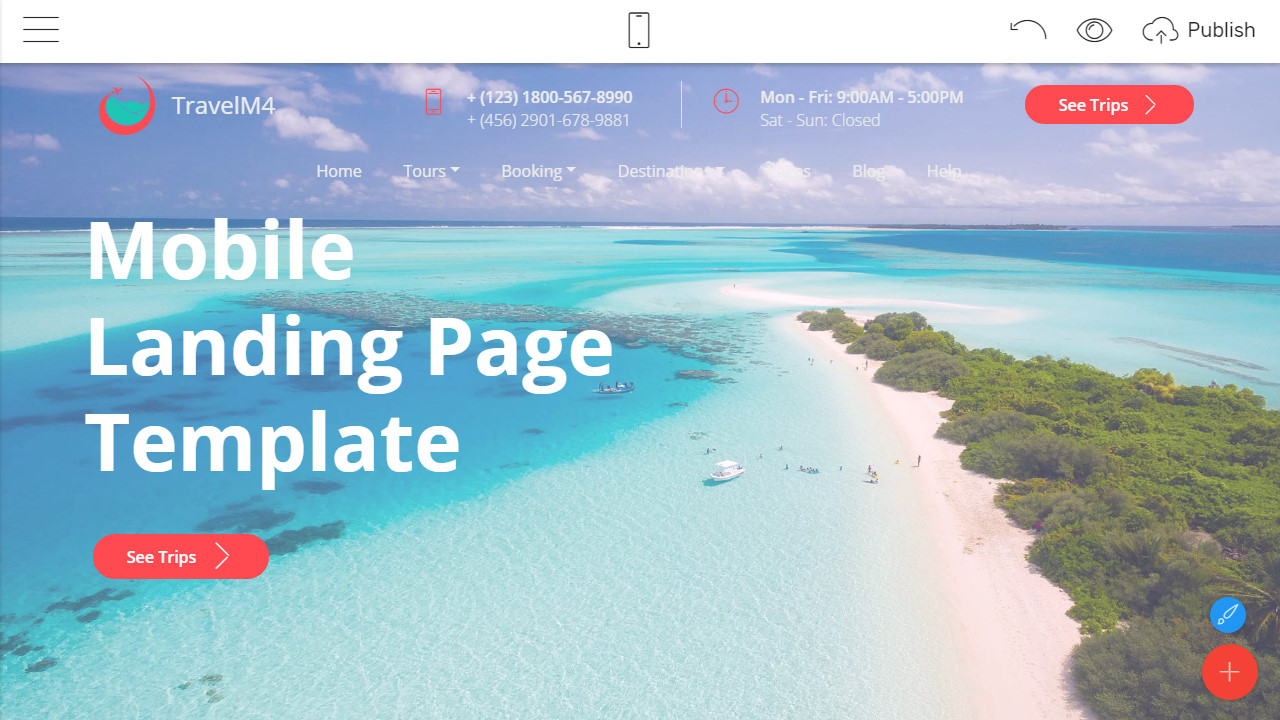 mobile landing page template