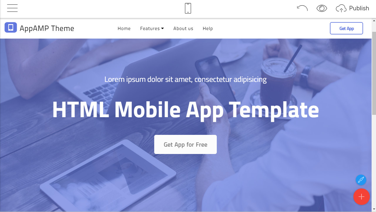 HTML Mobile App Template