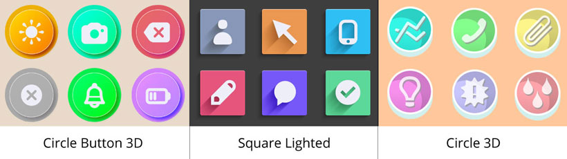 circle button 3d icon, square lighted icons, circle 3d windows icon generator
